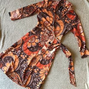 Vintage Psychedelic Wrap Dress